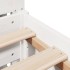 Estructura de cama sin colchón madera de pino blanca 140x200
