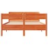 Estructura de cama sin colchón madera maciza marrón 120x190