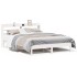 Estructura de cama sin colchón madera de pino blanca 140x200