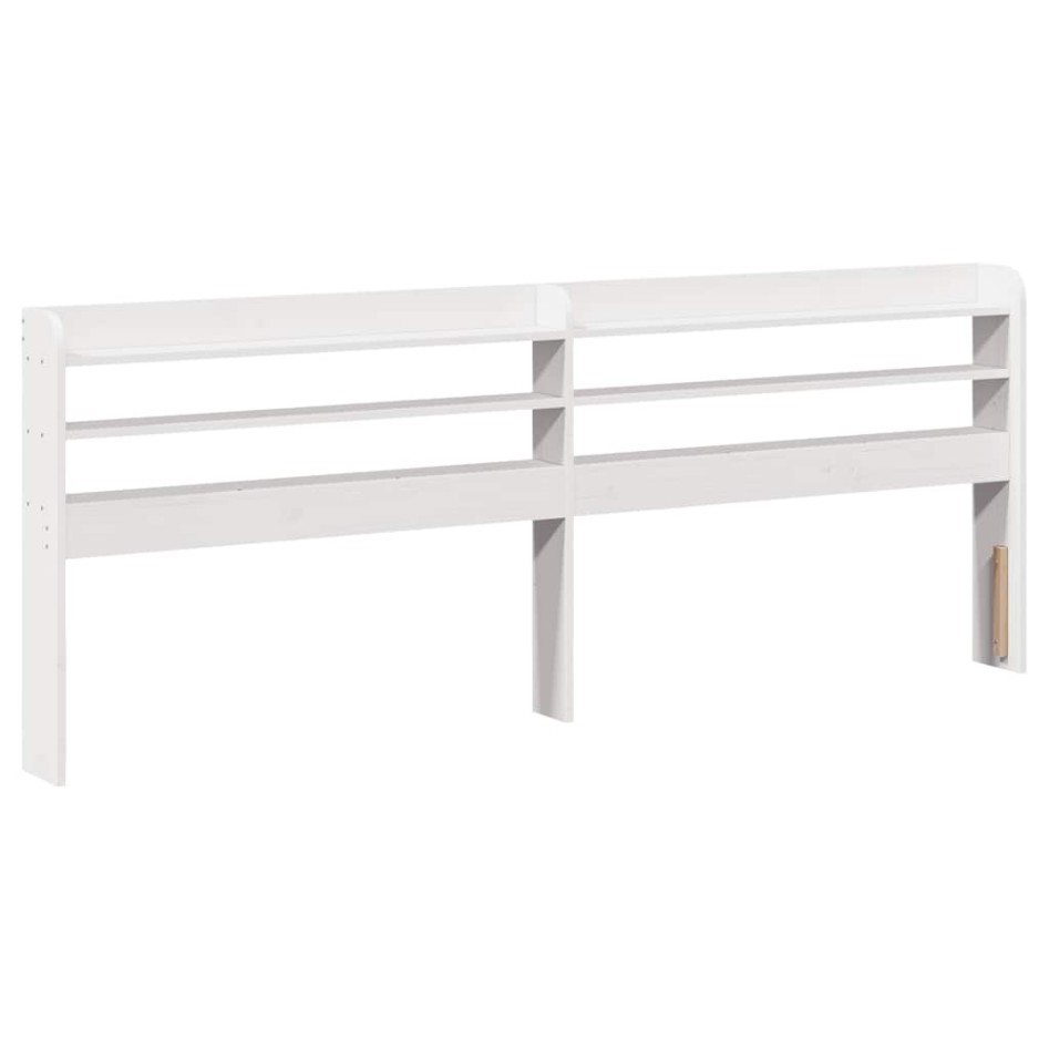 Estructura de cama sin colchón madera de pino blanca 140x200