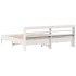 Cama sin colchón madera maciza de pino blanca 180x200