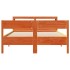 Estructura de cama sin colchón madera maciza marrón 135x190