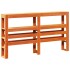 Estructura de cama sin colchón madera maciza marrón 135x190