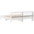 Estructura de cama sin colchón madera maciza blanca 200x200