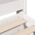 Estructura de cama sin colchón madera maciza blanca 200x200