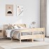 Estructura de cama sin colchón madera de pino blanco 150x200