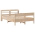 Estructura de cama sin colchón madera de pino blanco 150x200