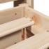 Estructura de cama sin colchón madera de pino blanco 150x200
