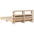Estructura de cama sin colchón madera de pino maciza 120x200