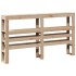 Estructura de cama sin colchón madera de pino maciza 120x200