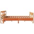 Cama sin colchón madera maciza de pino marrón cera 120x200