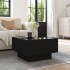 Mesa de centro con LED madera de ingeniería negro 50x50x30