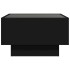 Mesa de centro con LED madera de ingeniería negro 50x50x30