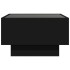 Mesa de centro con LED madera de ingeniería negro 50x50x30