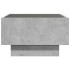 Mesa de centro y LED madera ingeniería gris hormigón