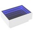 Mesa de centro con LED madera de ingeniería blanca 70x50x30