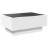 Mesa de centro con LED madera de ingeniería blanca 70x50x30