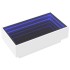 Mesa de centro con LED madera de ingeniería blanca 90x50x30