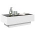 Mesa de centro con LED madera de ingeniería blanca 90x50x30
