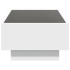 Mesa de centro con LED madera de ingeniería blanca 90x50x30