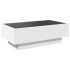 Mesa de centro con LED madera de ingeniería blanca 90x50x30