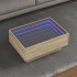 Mesa de centro y LED madera ingeniería roble Sonoma 70x50x30
