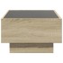 Mesa de centro y LED madera ingeniería roble Sonoma 70x50x30