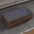 Mesa de centro y LED madera ingeniería marrón roble 90x50x30