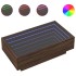 Mesa de centro y LED madera ingeniería marrón roble 90x50x30