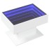 Mesa de centro con luz LED madera ingeniería blanca 70x50x45