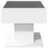 Mesa de centro con luz LED madera ingeniería blanca 70x50x45