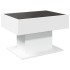 Mesa de centro con luz LED madera ingeniería blanca 70x50x45