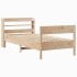 Estructura de cama sin colchón madera maciza pino 75x190