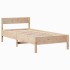 Estructura de cama sin colchón madera maciza pino 75x190
