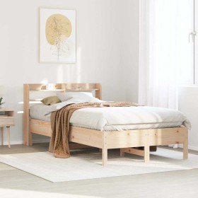 Estructura de cama sin colchón madera maciza de pino 100x200