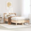 Estructura de cama sin colchón madera maciza de pino 100x200 cm