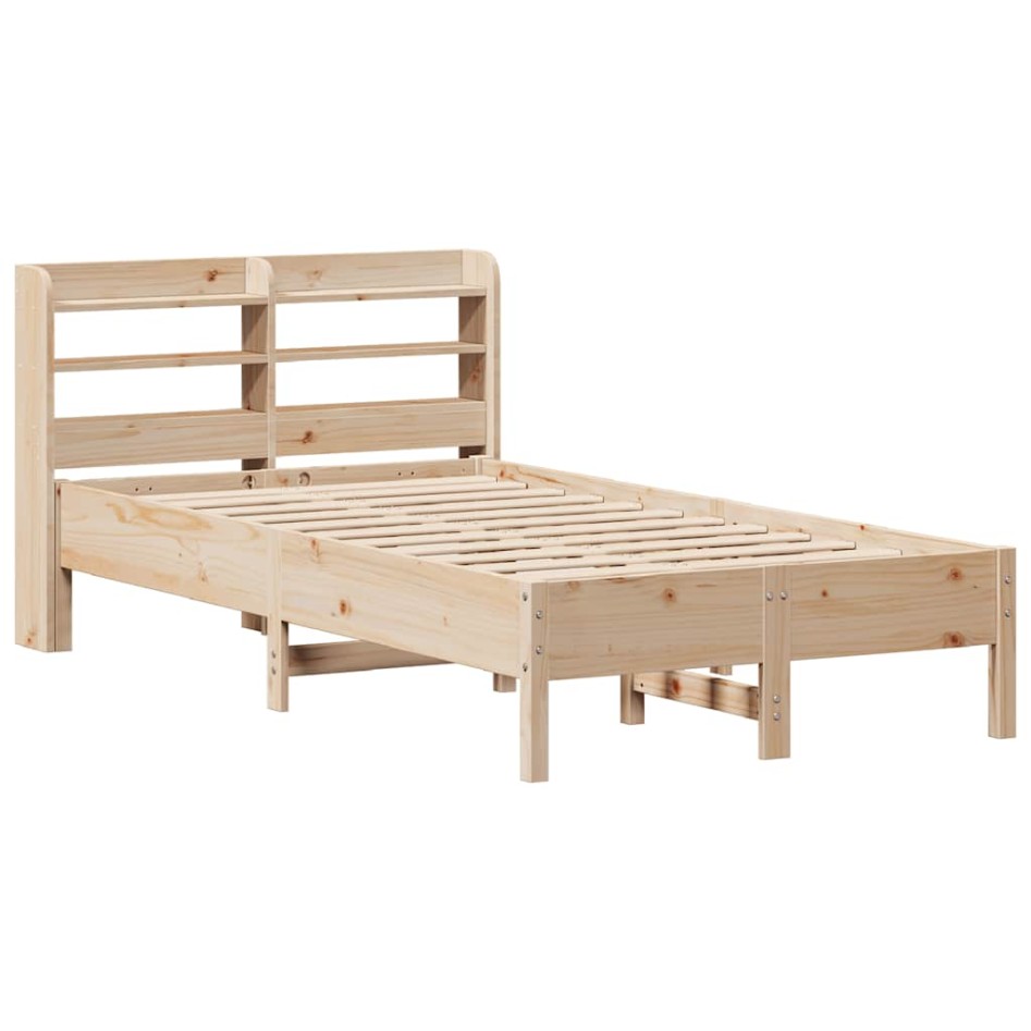 Estructura de cama sin colchón madera maciza de pino 100x200