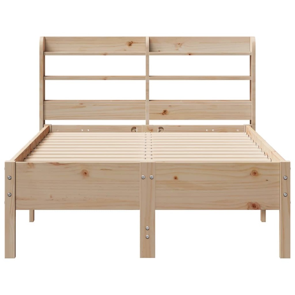 Estructura de cama sin colchón madera maciza de pino 100x200