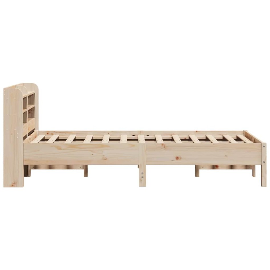 Estructura de cama sin colchón madera maciza de pino 100x200