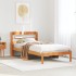 Estructura cama con cabecero madera pino marrón cera 75x190