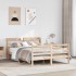 Estructura de cama con cabecero madera maciza pino 140x190