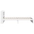 Estructura de cama con cabecero sin colchón blanco 100x200