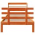Estructura cama con cabecero madera pino marrón cera 90x200