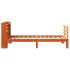 Estructura cama con cabecero madera pino marrón cera 90x200