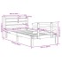 Estructura cama con cabecero madera pino marrón cera 90x200