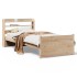 Estructura de cama con cabecero madera maciza pino 75x190