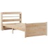 Estructura de cama con cabecero madera maciza pino 75x190