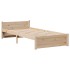 Estructura de cama con cabecero madera maciza pino 75x190