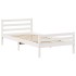 Estructura de cama con cabecero sin colchón blanco 100x200