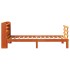 Estructura cama con cabecero madera pino marrón cera 75x190